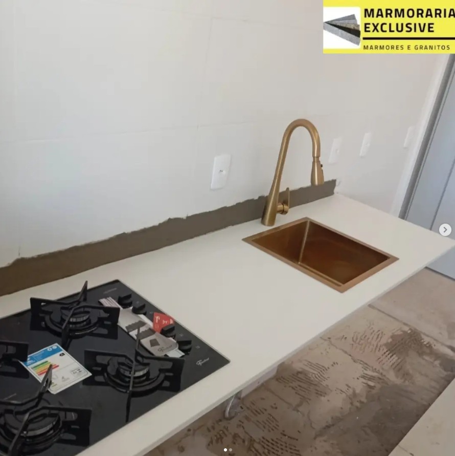 Bancada de granito — obra Marmoraria Exclusive